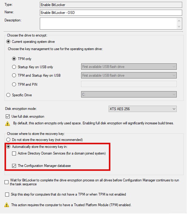 Bitlocker failed to createrecoverypassword